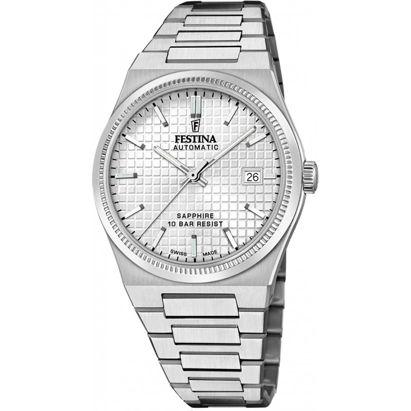 Orologio Uomo Festina F20028/1 Automatico Con Cassa E Cinturino Acciaio