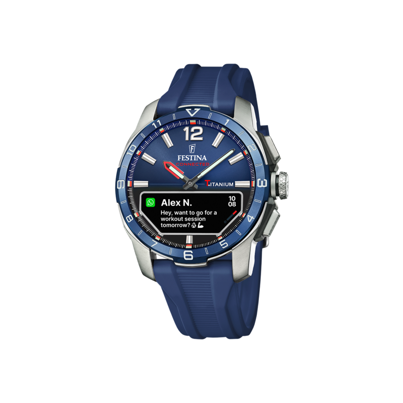Orologio Smartwatch Uomo Festina Connected D F23000/1 Con Quadrante E Cinturino Blu Scuro