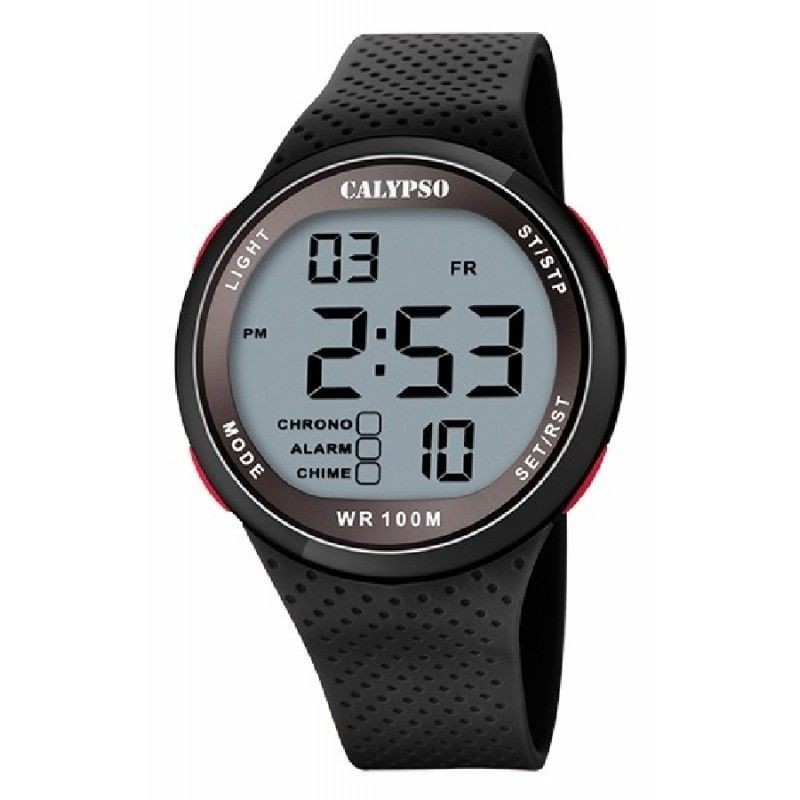 Orologio Uomo Digitale Calypso K5785/4 Con Cinturino In Gomma Nera