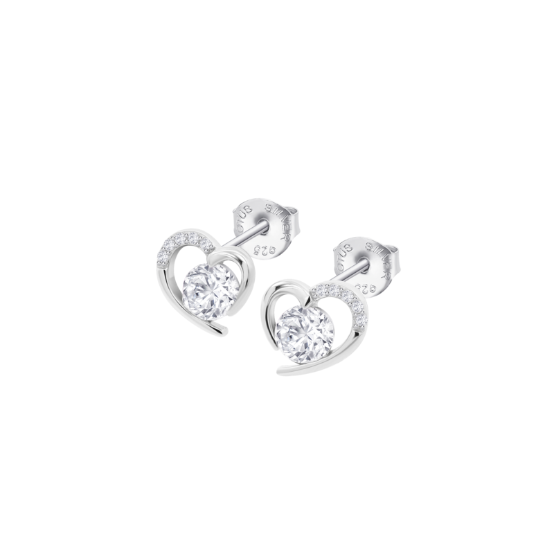 Orecchini Donna Lotus Silver LP3106-4/1 In Argento a Forma di Cuore