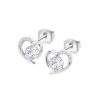 Orecchini Donna Lotus Silver LP3106-4/1 In Argento a Forma di Cuore