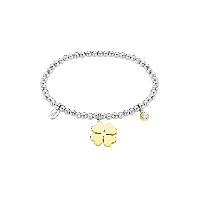 Bracciale Donna Lotus Style LS2171/2/1 Elastico Con Quadrifoglio Dorato