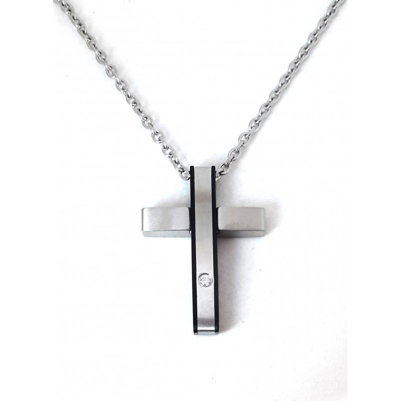 Collana Uomo Lotus Style LS2369/1/1 In Acciaio Con Pendente Croce