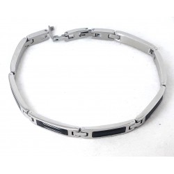 Bracciale Uomo ARKANO BAC42NN In Acciaio Con Particolari Neri