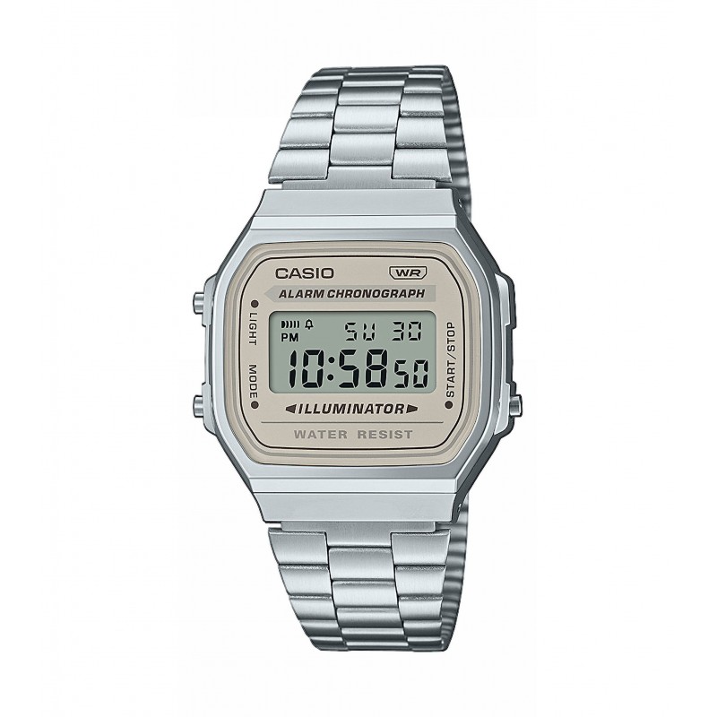 Orologio Unisex Casio Vintage A168WA-8AYES Digitale Con Quadrante Beige