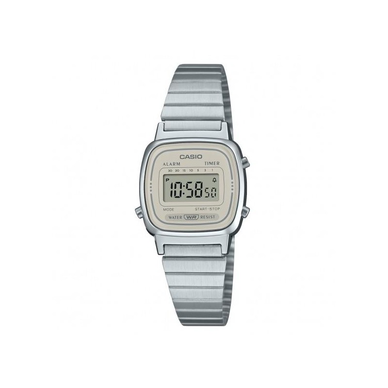 Orologio Donna Casio Vintage LA670WEA-8AEF Digitale Con Quadrante Panna