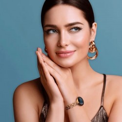 Orologio Smartwatch Donna Niah NH-LYRA-GD Con Cassa E Cinturino Dorati