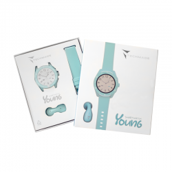 Orologio Smartwatch Unisex Techmade TM-YOUNG-LBL  Con Cassa E Cinturino Turchese