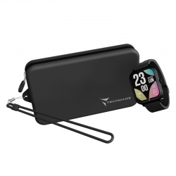 Orologio Smartwatch Unisex Techmade TM-GLOW-BK Con Cassa E Cinturino Neri