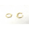 Orecchini Unisex Gioja Argento COR38 In Argento Dorato A Forma Di Esagono