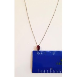 Collana donna in oro bianco con rubino PG Gioielli CIOONLY/1R