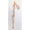 Bracciale Donna Sovrani J9062 A Doppio Filo In Ottone Dorato Con Pietre Celesti