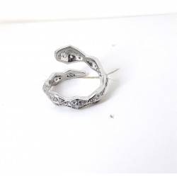 Anello Donna Trova Gioielli 7991-W In Argento A Forma Di Serpente Con Zirconi