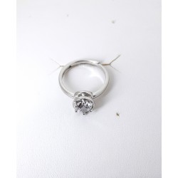 Anello Donna Trova Gioielli 7927-W In Argento Tipo Solitario Con Zircone