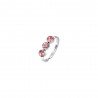 Anello Donna Luca Barra ANK529 In Acciaio Tipo Trilogy Con Cristalli Rosa