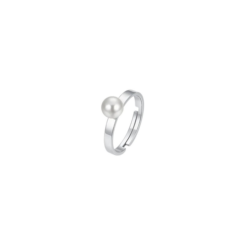 Anello Donna Luca Barra ANK524 In Acciaio Con Perla Bianca
