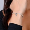 Bracciale Donna Luca Barra BK2688 In Acciaio Con Perle E Croce