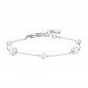 Bracciale Donna Luca Barra BK2687 In Acciaio Con Perle Sintetiche Bianche