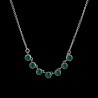 Collana Donna Luca Barra CK2043 In Acciaio Con Cristalli Verdi