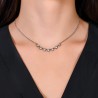 Collana Donna Luca Barra CK2041 In Acciaio Con Cristalli Trasparenti