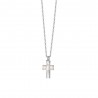Collana Uomo Luca Barra CA510 IN Acciaio Con Croce E Zircone