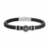 Bracciale Uomo Luca Barra BA1771 In Caucciù Con Rosa Dei Venti