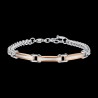 Bracciale Uomo Luca Barra BA1775 In Acciaio Con Elementi Rosé
