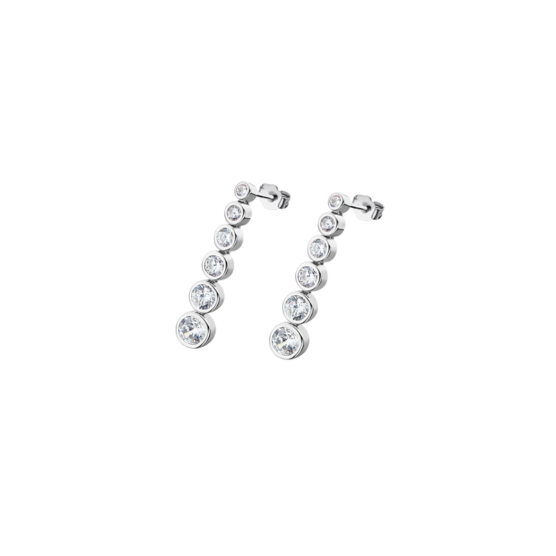Orecchini Donna Lotus Silver LP1915-4/1 In Argento Pendenti Con Zirconi