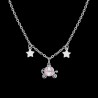 Collana Bimba Luca Barra JC155 In Acciaio Con Carrozza E Stelle