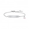 Bracciale Bambina Luca Barra JB222 In Acciaio Con Nota Musicale E Piastra
