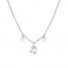 Collana Bambina Luca Barra JC151 In Acciaio Con Nota Musicale E Cuori