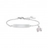 Bracciale Bambina Luca Barra JB229 In Acciaio Con Piastra Centrale E Carrozza