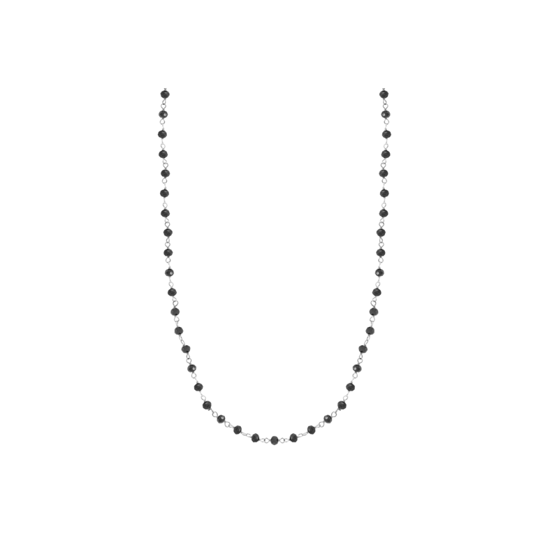 Collana Donna Lotus Silver LP3763-1/1 In Argento Con Cristalli Neri