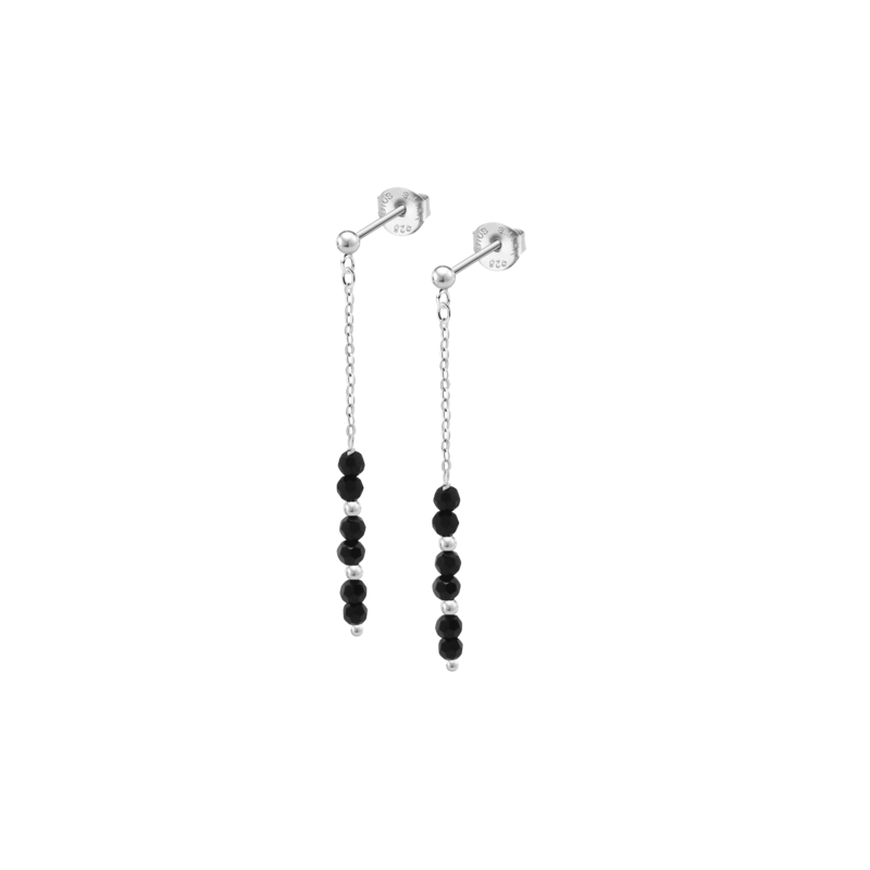 Orecchini Donna Lotus Silver LP3763-4/1 In Argento Pendenti Con Cristalli Neri