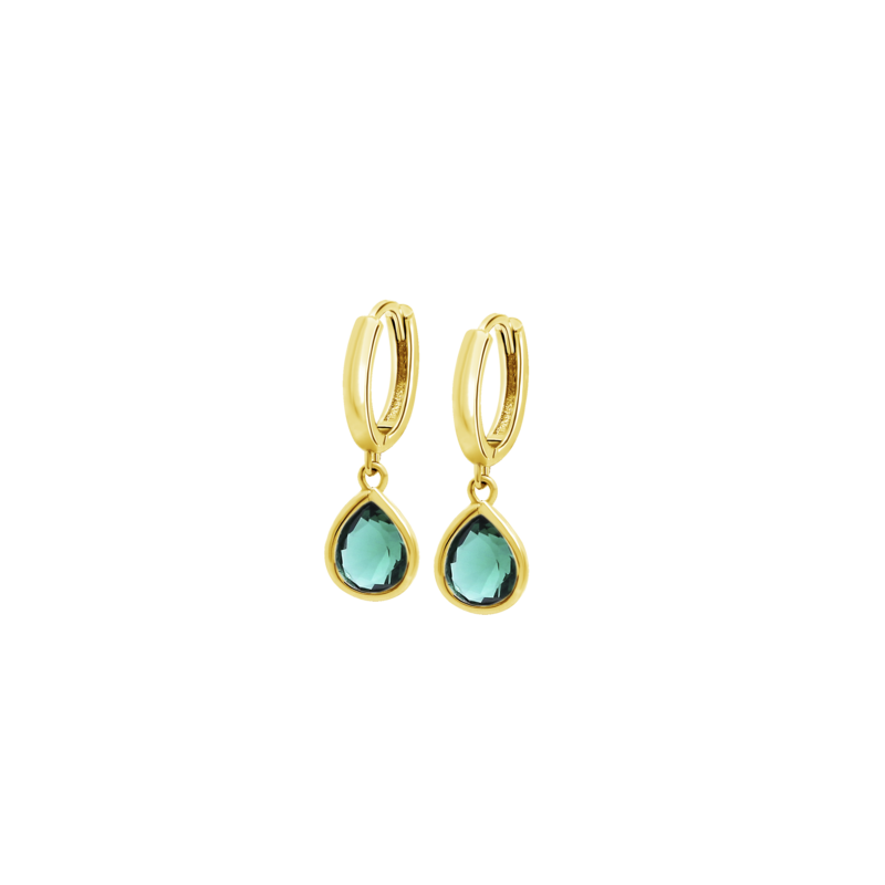 Orecchini Donna Lotus Silver LP3563-4/5 Pendenti In Argento Dorato Con Pietre Verdi
