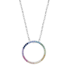 Collana Donna Lotus Silver LP3671-1/2 In Argento Con Cerchio E Zirconi Multicolore