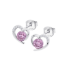 Orecchini Donna Lotus Silver LP3106-4/2 In Argento A Cuore Con Zircone Rosa