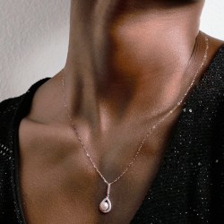 Collana Donna Lotus Silver LP3198-1/1 in Argento Con Perla e Zirconi