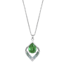 Collana Donna Lotus Silver LP3711-1/3 In Argento Con Zircone Verde A Goccia