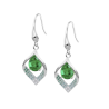 Orecchini Donna Lotus Silver LP3711-4/3 In Argento Con Zircone Verde A Goccia