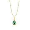 Collana Donna Lotus Silver LP3563-1/5 In Argento Dorato Con Zircone Verde
