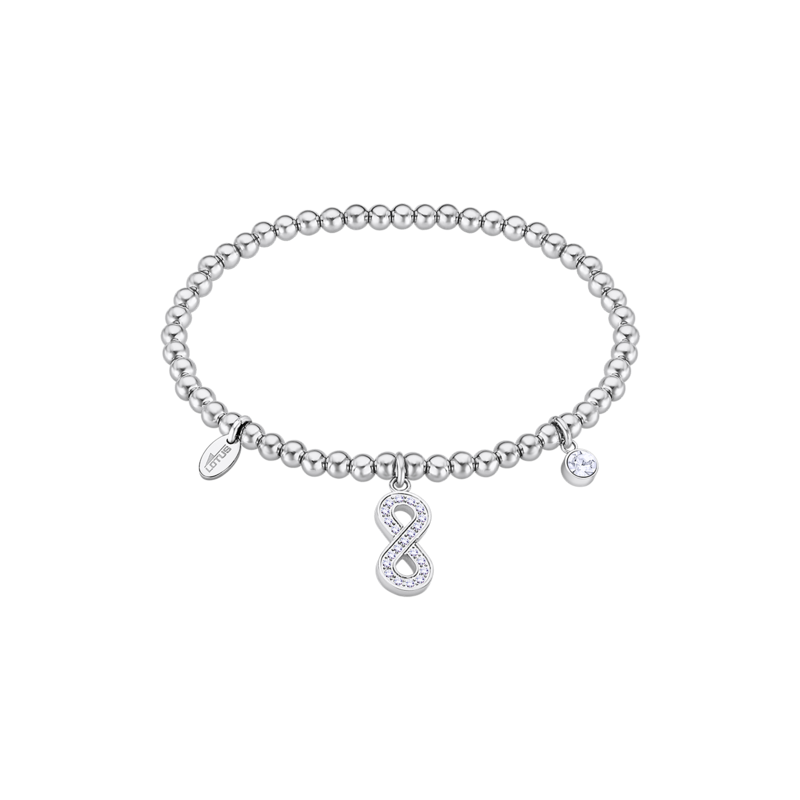 Bracciale Donna Lotus Style LS2170/2/6  Elastico Con Infinito Con Strass