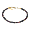 Bracciale Uomo Lotus Style LS2373/2/2 In Acciaio Dorato Con Rondelle Nere E Marrone