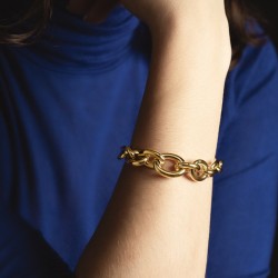 Bracciale Donna Lotus Style LS2336/2/2 In Acciaio Dorato Catena A Scalare