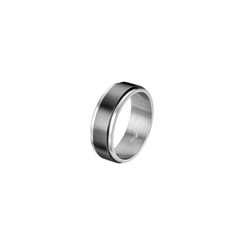 Anello Uomo Lotus Style LS2395/3/222 In Acciaio Con Centrale Girevole Misura 22