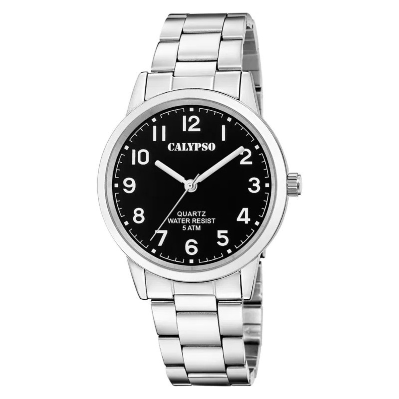 Orologio Uomo Calypso K5858/4 Classico Solo Tempo Con Quadrante Nero