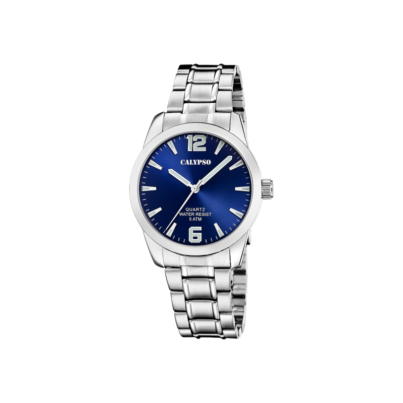 Orologio Uomo Calypso K5866/3 Classico Con Quadrante Blu E Cinturino Acciaio