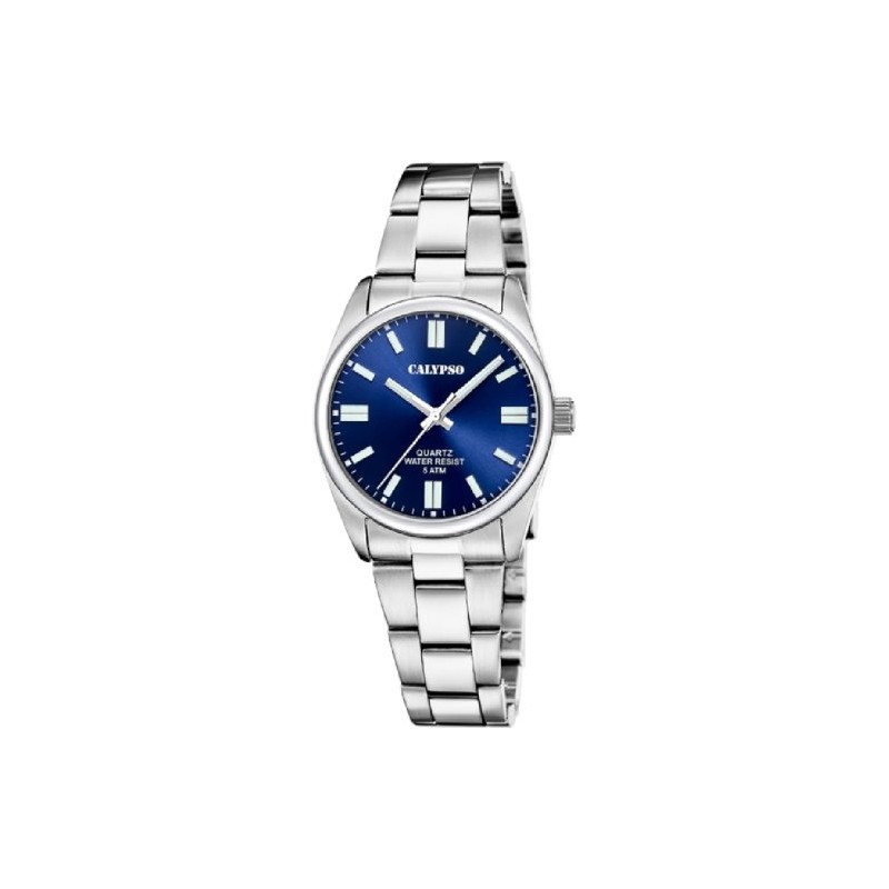 Orologio Donna Calypso K5863/3 Classico Con Quadrante Blu W Cinturino Acciaio
