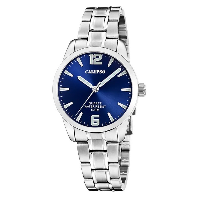 Orologio Donna Calypso K5867/3 Classico Con Quadrante Blu E Cinturino Acciaio