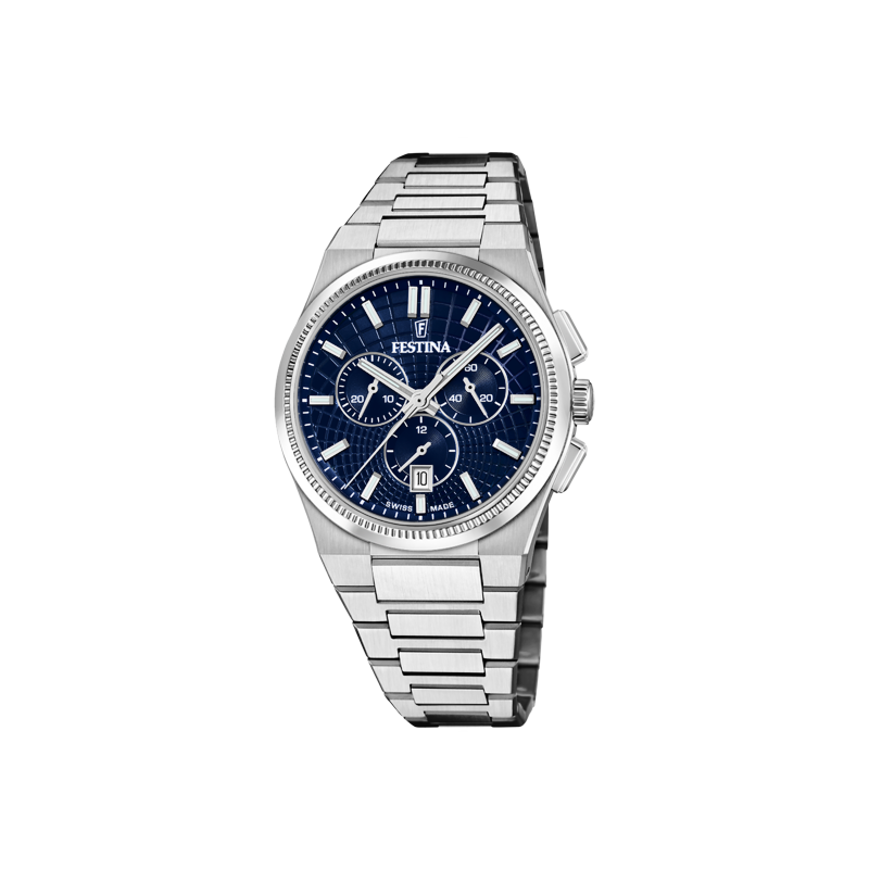 Orologio Uomo Festina F20059/2 Cronografo Swiss Made Con Quadrante Blu